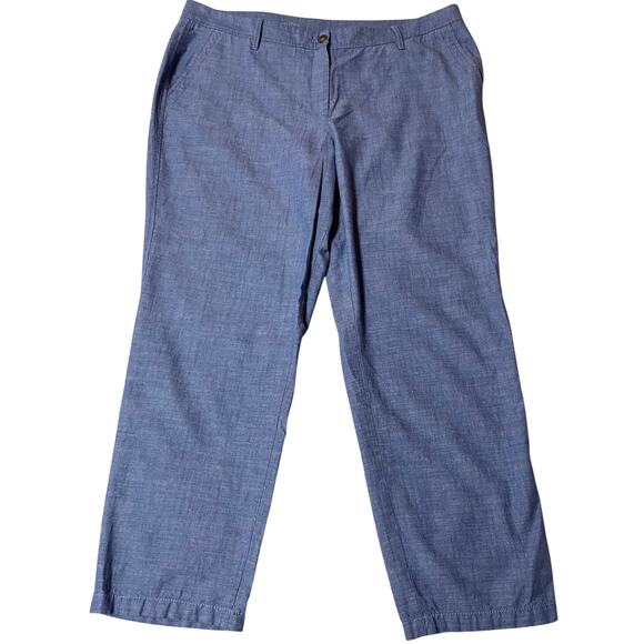 Talbots Pants - Talbots Relaxed Chino Blue 100% Cotton Causal Workwear Women's Pants Size 16